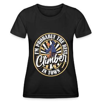Grimpeurs grimpeurs drôles - T-shirt sport Femme - noir - Devant - AI Model Female 172 light (172cm)