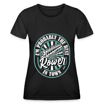 Rameurs rameurs drôles - T-shirt sport Femme - noir - Devant - AI Model Female 172 light (172cm)