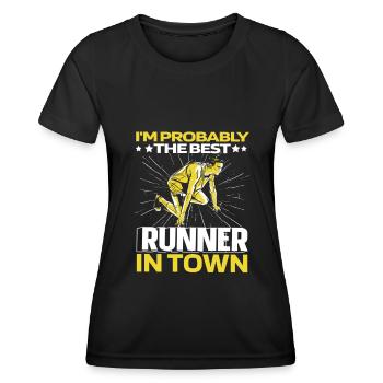 Runner Jogger Runner Run Funny - Women's Functional T-Shirt - black - Front - AI Model Female 172 light (172cm)