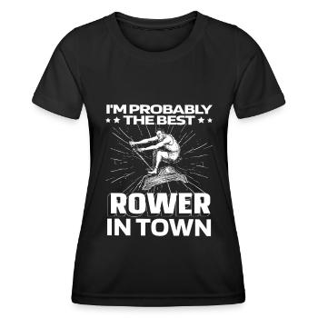 Rowing rowers funny - Women's Functional T-Shirt - black - Front - AI Model Female 172 light (172cm)