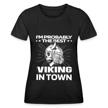 Viking Skull - Women's Functional T-Shirt - black - Front - AI Model Female 172 light (172cm)