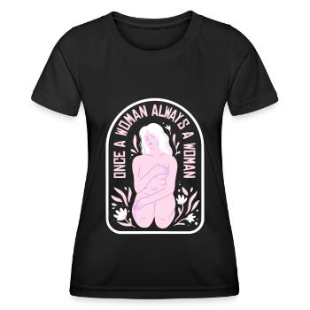 Hysterektomie Blumen Hysterektomie - Frauen Funktions-T-Shirt - Schwarz - Vorne - AI Model Female 172 light (172cm)