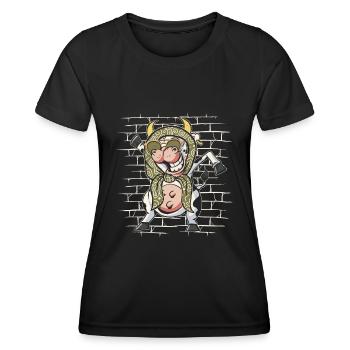 Élevage de vaches - T-shirt sport Femme - noir - Devant - AI Model Female 172 light (172cm)