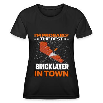 Masonry brick - Women's Functional T-Shirt - black - Front - AI Model Female 172 light (172cm)