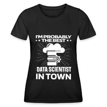 Data Science Data Analyst Server - Women's Functional T-Shirt - black - Front - AI Model Female 172 light (172cm)