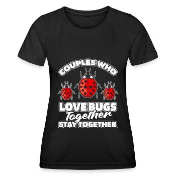 Entomologie Entomologe Insekt Paar - Frauen Funktions-T-Shirt - Schwarz - Vorne - AI Model Female 172 light (172cm)