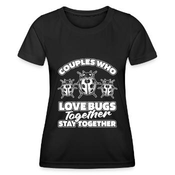 Entomologie Entomologe Insekt Paar - Frauen Funktions-T-Shirt - Schwarz - Vorne - AI Model Female 172 light (172cm)