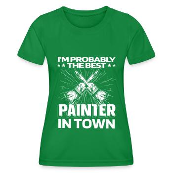 Maler Lackierer Bürsten - Frauen Funktions-T-Shirt - Kelly Green - Vorne - AI Model Female 172 dark (172cm)