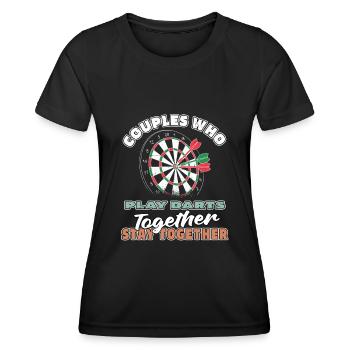 Darts Darts Player Pair - Women's Functional T-Shirt - black - Front - AI Model Female 172 light (172cm)