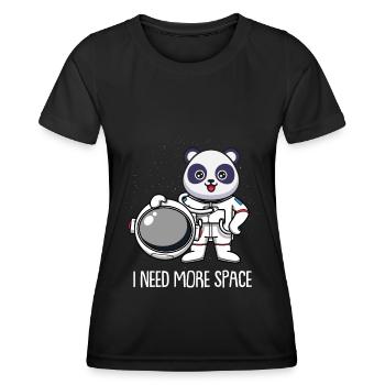 Panda géant Panda Ours Astronaute - T-shirt sport Femme - noir - Devant - AI Model Female 172 light (172cm)