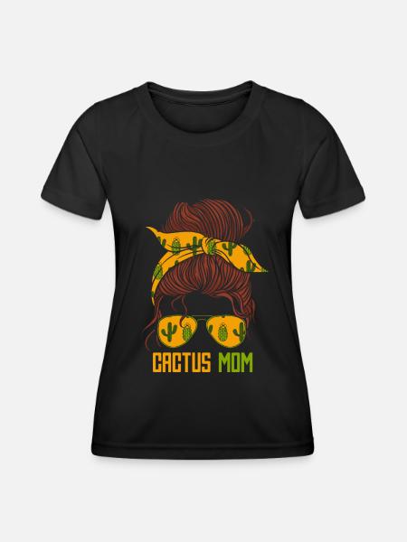 Jardin de cactus - T-shirt sport Femme - noir