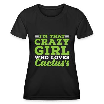 Cactus Garden - Women's Functional T-Shirt - black - Front - AI Model Female 172 light (172cm)