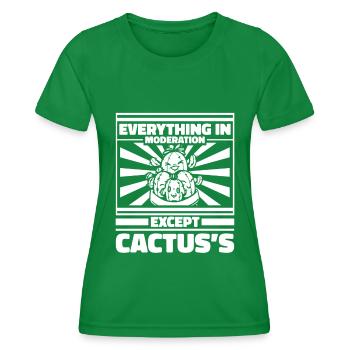 Cactus Garden - Women's Functional T-Shirt - kelly green - Front - AI Model Female 172 dark (172cm)