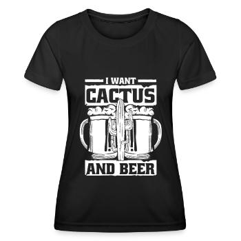Cactus Garden - Women's Functional T-Shirt - black - Front - AI Model Female 172 light (172cm)