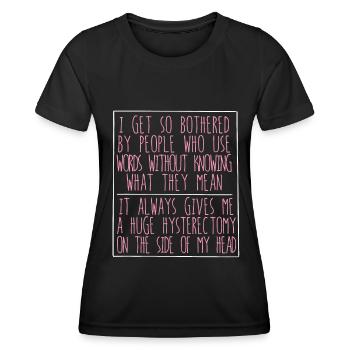 Hysterektomie - Frauen Funktions-T-Shirt - Schwarz - Vorne - AI Model Female 172 light (172cm)