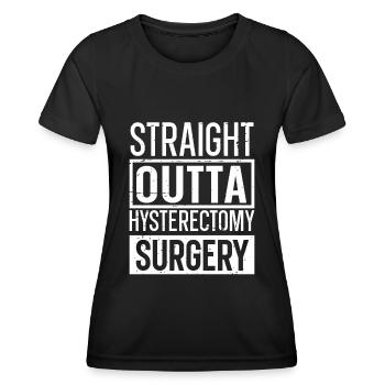 Hysterektomie - Frauen Funktions-T-Shirt - Schwarz - Vorne - AI Model Female 172 light (172cm)
