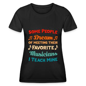 Music Teacher Music Teacher - Women's Functional T-Shirt - black - Front - AI Model Female 172 light (172cm)