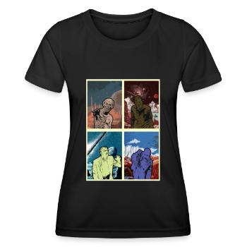 Zombie Halloween Creepy - Women's Functional T-Shirt - black - Front - AI Model Female 172 light (172cm)