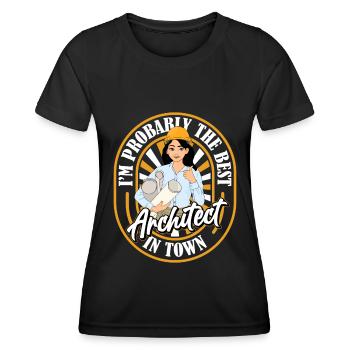 Architekt Architektur Witzig - Frauen Funktions-T-Shirt - Schwarz - Vorne - AI Model Female 172 light (172cm)