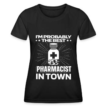 Pharmacie Pharmacien Médicaments - T-shirt sport Femme - noir - Devant - AI Model Female 172 light (172cm)