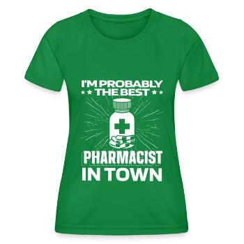 Pharmacie Pharmacien Médicaments - T-shirt sport Femme - vert - Devant - AI Model Female 172 dark (172cm)