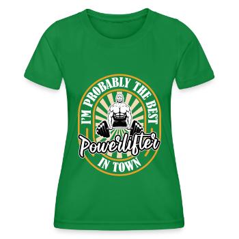 Powerlifting Powerlifter Humour - T-shirt sport Femme - vert - Devant - AI Model Female 172 dark (172cm)