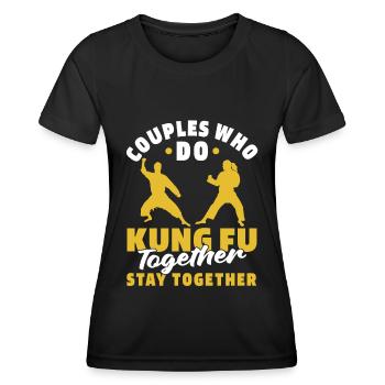 Kung Fu Couple - Women's Functional T-Shirt - black - Front - AI Model Female 172 light (172cm)