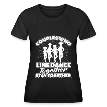 Line Dance Couple - Women's Functional T-Shirt - black - Front - AI Model Female 172 light (172cm)
