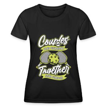 Paire de pickleball - T-shirt sport Femme - noir - Devant - AI Model Female 172 light (172cm)