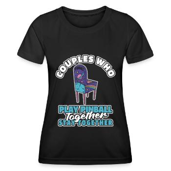 Paire de flippers - T-shirt sport Femme - noir - Devant - AI Model Female 172 light (172cm)