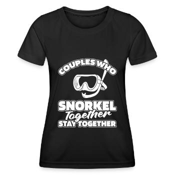 Schnorcheln Paar - Frauen Funktions-T-Shirt - Schwarz - Vorne - AI Model Female 172 light (172cm)