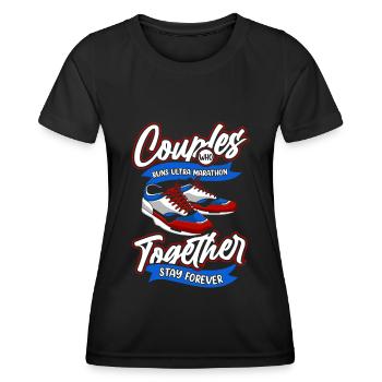 Ultramarathon Couple - T-shirt sport Femme - noir - Devant - AI Model Female 172 light (172cm)
