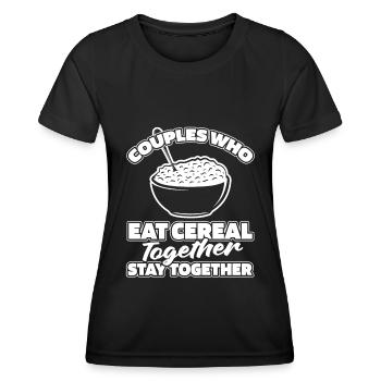 Breakfast Muesli Cereal Couple - Women's Functional T-Shirt - black - Front - AI Model Female 172 light (172cm)
