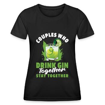 Gin Pair - Women's Functional T-Shirt - black - Front - AI Model Female 172 light (172cm)