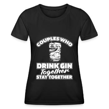 Paire de gin - T-shirt sport Femme - noir - Devant - AI Model Female 172 light (172cm)