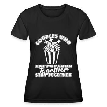 Popcorn Pair - Women's Functional T-Shirt - black - Front - AI Model Female 172 light (172cm)
