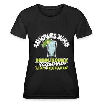 Paire de tequila - T-shirt sport Femme - noir - Devant - AI Model Female 172 light (172cm)