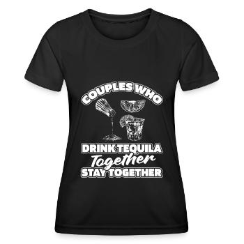 Paire de tequila - T-shirt sport Femme - noir - Devant - AI Model Female 172 light (172cm)