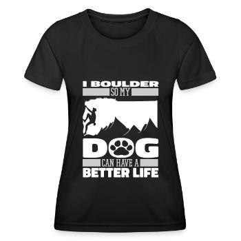 Bloc Chien de bloc - T-shirt sport Femme - noir - Devant - AI Model Female 172 light (172cm)