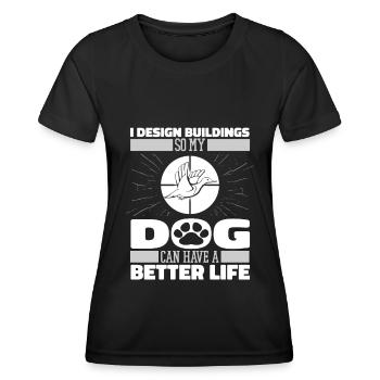 Ente Jagd Entenjagd Hund - Frauen Funktions-T-Shirt - Schwarz - Vorne - AI Model Female 172 light (172cm)