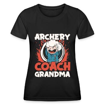Tir à l’arc Archer de tir à l’arc - T-shirt sport Femme - noir - Devant - AI Model Female 172 light (172cm)