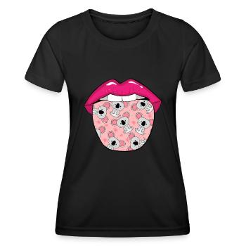Koalabär Zunge - Frauen Funktions-T-Shirt - Schwarz - Vorne - AI Model Female 172 light (172cm)