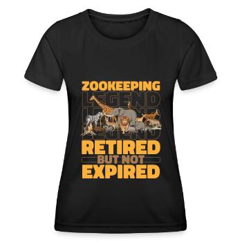 Tierpfleger Zoowärter Im Ruhestand - Frauen Funktions-T-Shirt - Schwarz - Vorne - AI Model Female 172 light (172cm)