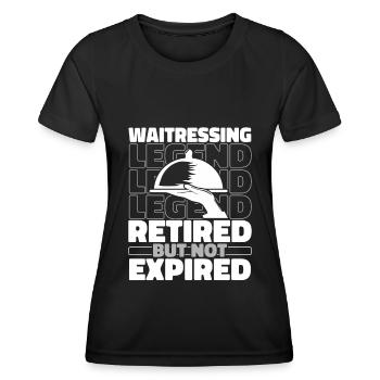 Waiter Retired waitress - Women's Functional T-Shirt - black - Front - AI Model Female 172 light (172cm)