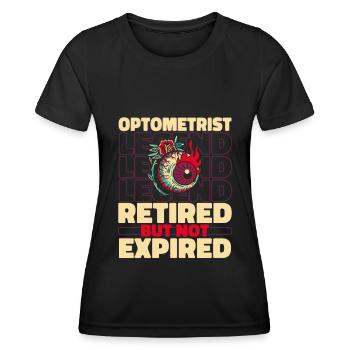 Opticien Opticien à la retraite - T-shirt sport Femme - noir - Devant - AI Model Female 172 light (172cm)