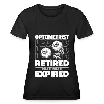 Opticien Opticien à la retraite - T-shirt sport Femme - noir - Devant - AI Model Female 172 light (172cm)