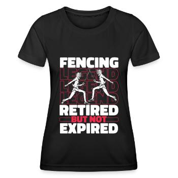 Escrimeur escrimeur à la retraite - T-shirt sport Femme - noir - Devant - AI Model Female 172 light (172cm)