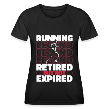 Runner Jogger Runner Running in Retirement - Women's Functional T-Shirt - black - Front - AI Model Female 172 light (172cm)