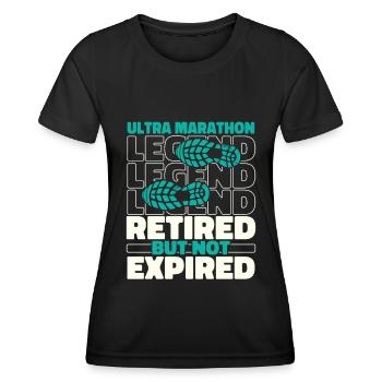 Ultramarathon à la retraite - T-shirt sport Femme - noir - Devant - AI Model Female 172 light (172cm)