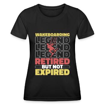 Wakeboard Wakeboarder Im Ruhestand - Frauen Funktions-T-Shirt - Schwarz - Vorne - AI Model Female 172 light (172cm)